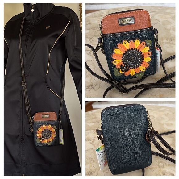 NWT Chala Vegan Convertible Cell Phone Crossbody Bag / Wallet - Picture 1 of 11